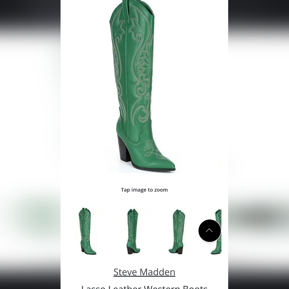**ISO** Steve Madden Lasso Green boots size 8.5 or 9